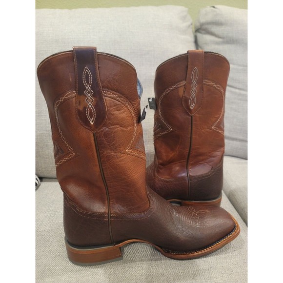 Cody James Brown Leather Square Toe Pull On Western Boots Men’s Size 12 D - Picture 4 of 14